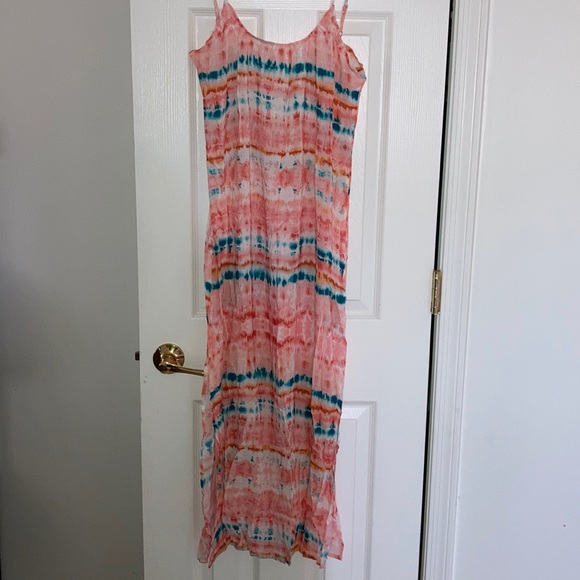 🔥3/$15🔥BACKLESS HONEY PUNCH TIE DYE MAXI DRESS - Picture 5 of 5